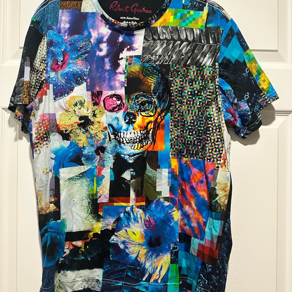 Robert Graham Multicolor Graphic Men's Shirt